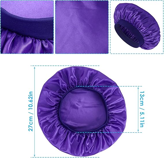 Kids Satin Bonnet Sleeping Cap - Soft Silk Night Hat for Baby, Toddler - Colorful, Gentle for Natural Hair